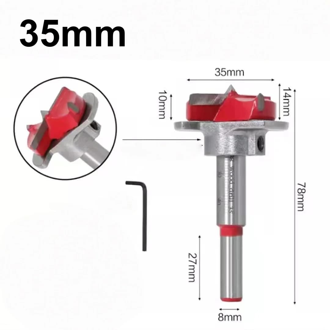 35mm隠し蝶番穴あけジグ（ビット付き）