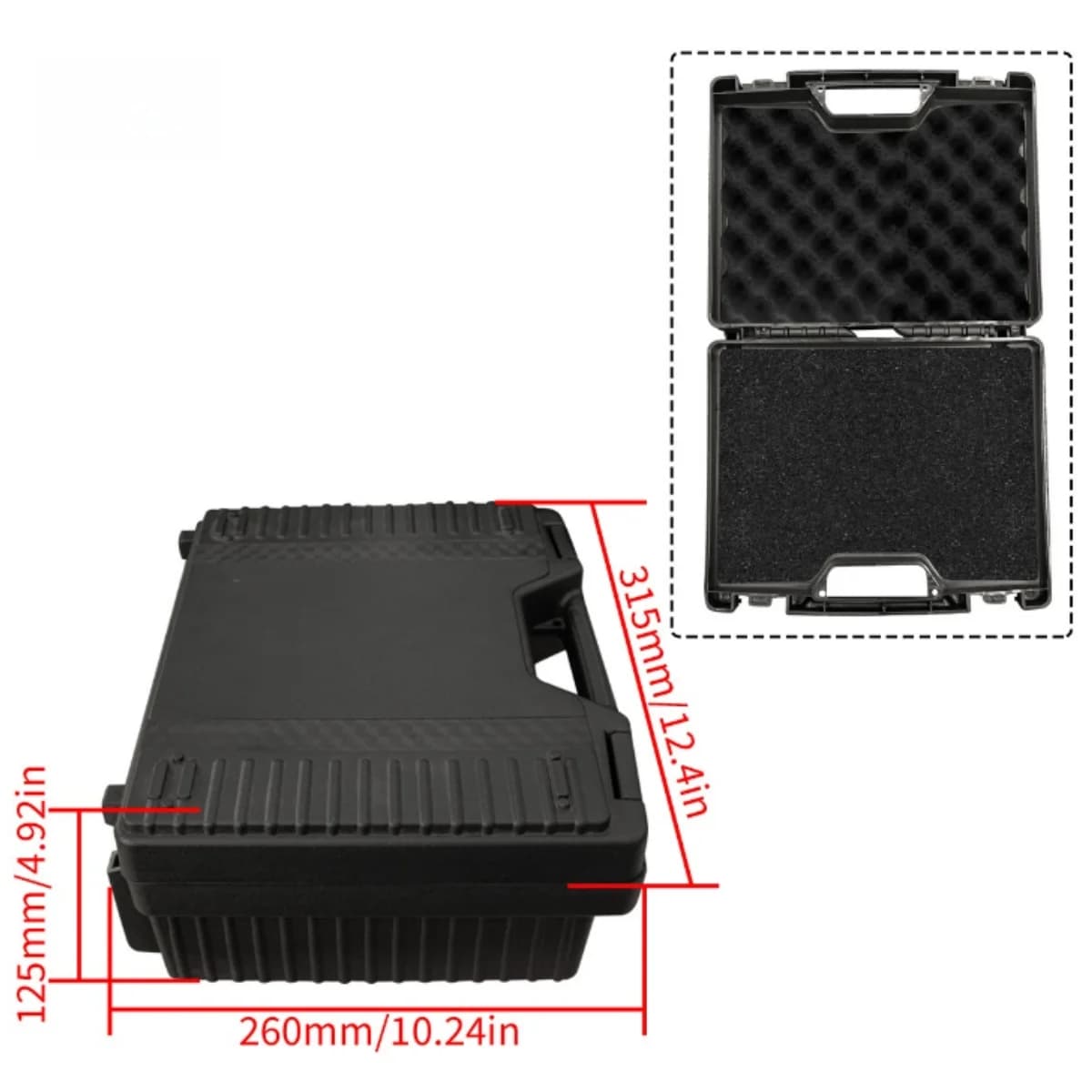 スポンジ付き ポータブル プラスチック製カー修理ツールボックス