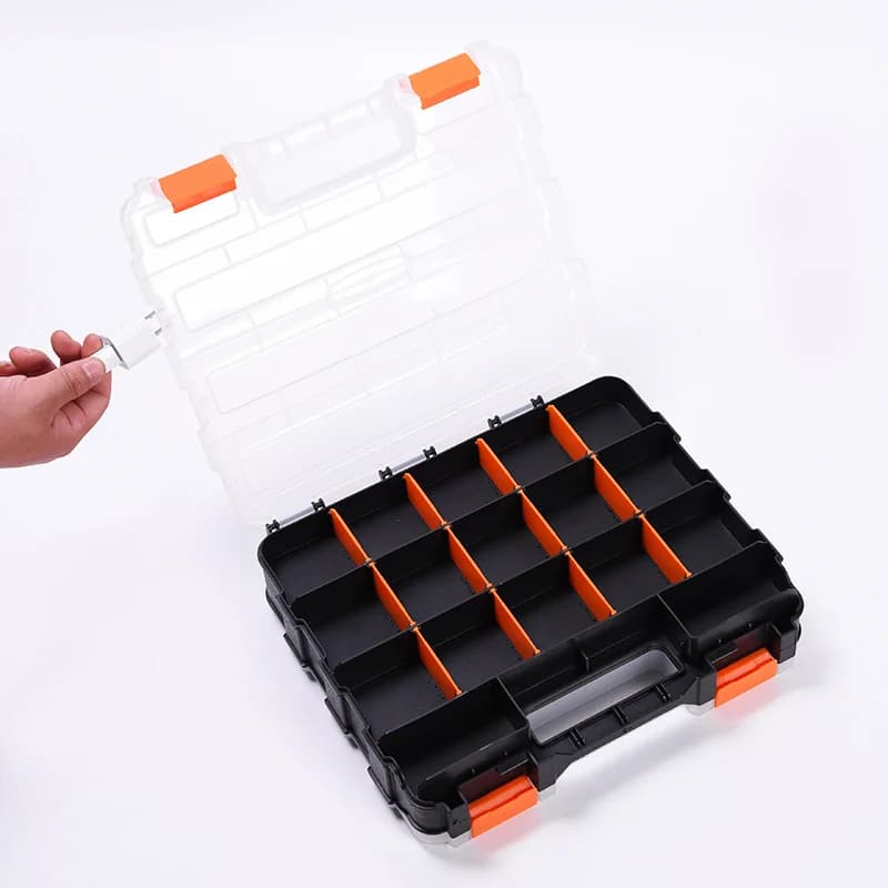 携帯用両面プラスチックパーツ整理ボックス
