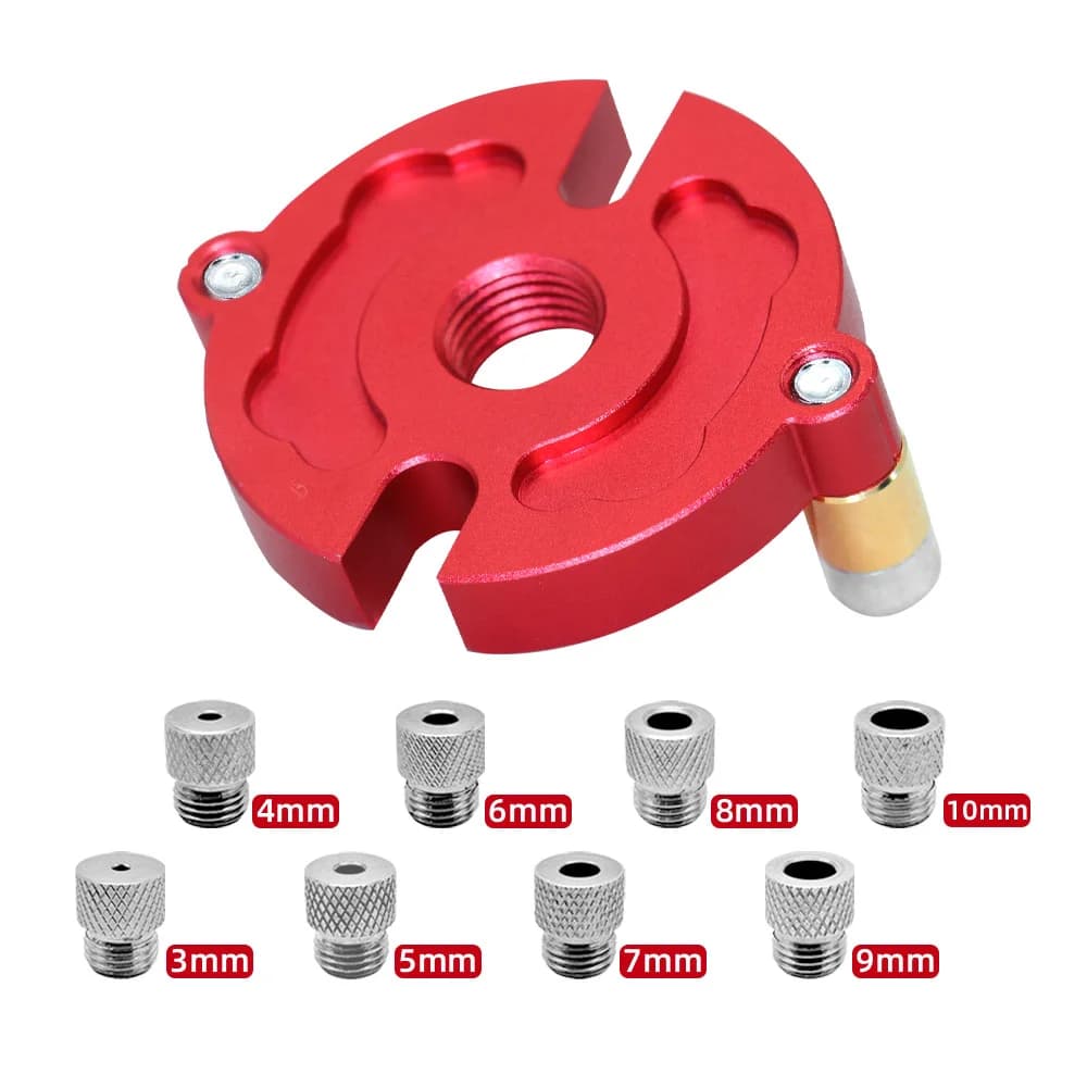 セルフセンタリング式 木製ダボ穴あけ治具キット 3-10mm