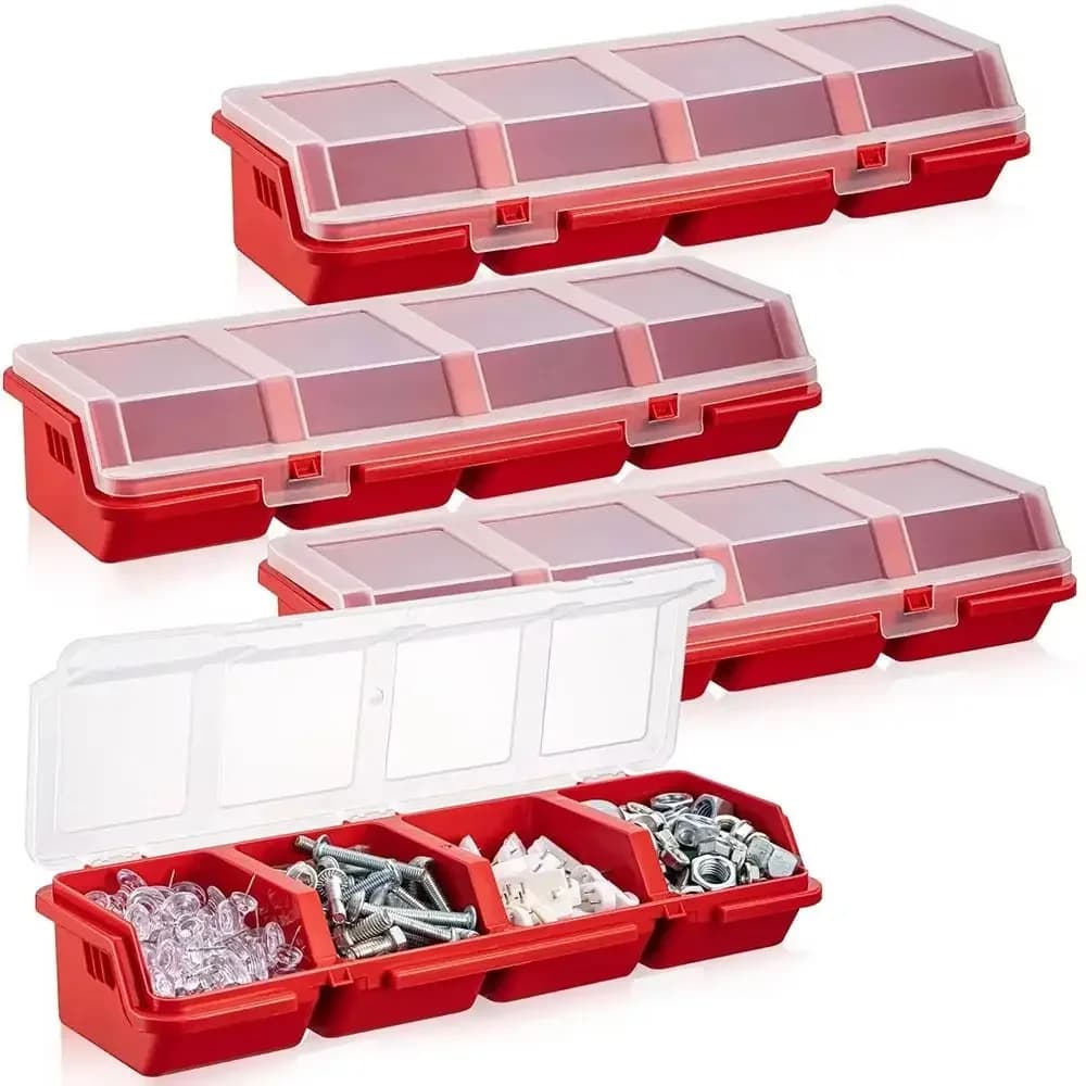 ハードウェア用 プラスチック製ツール収納ボックス（蓋付き）