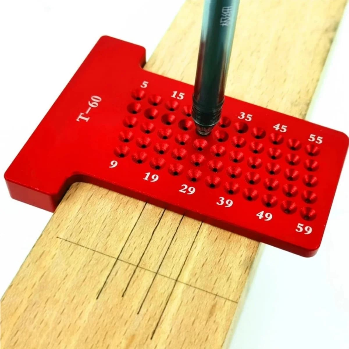 60mm T字ものさし けがきゲージ マーキングツール
