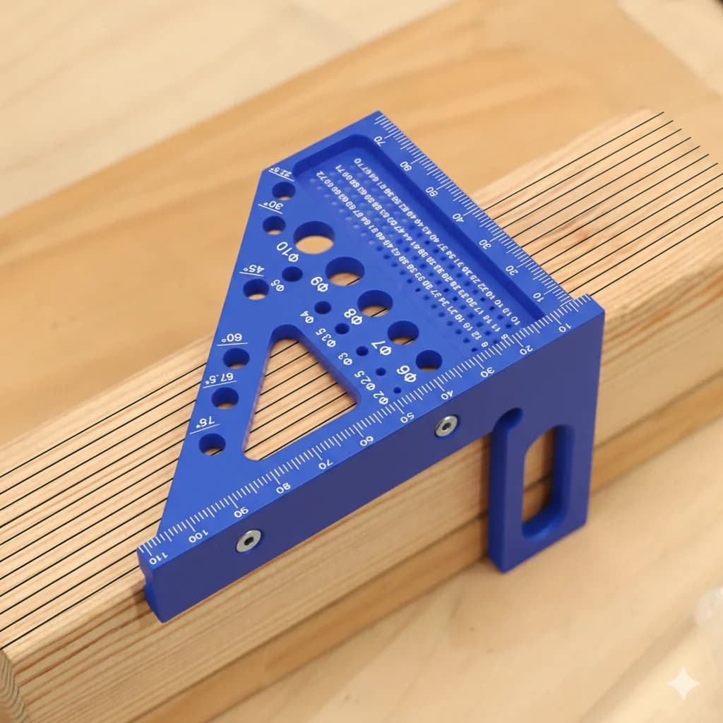 3Dマルチアングル木工用スクエアプロトラクター