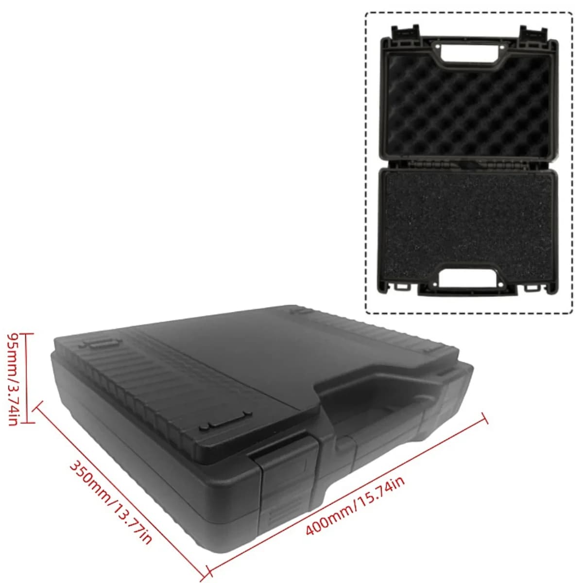 スポンジ付き ポータブル プラスチック製カー修理ツールボックス