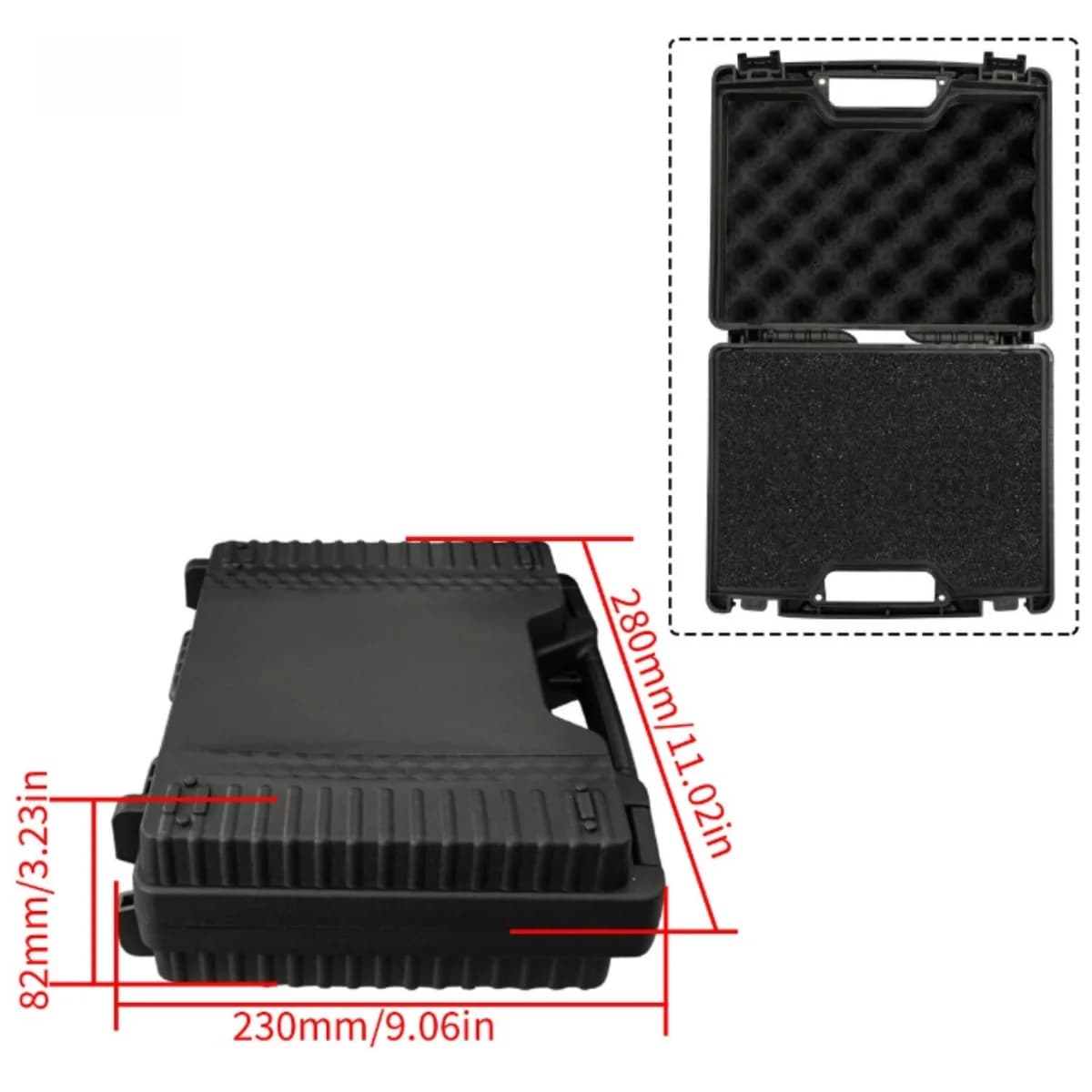 スポンジ付き ポータブル プラスチック製カー修理ツールボックス