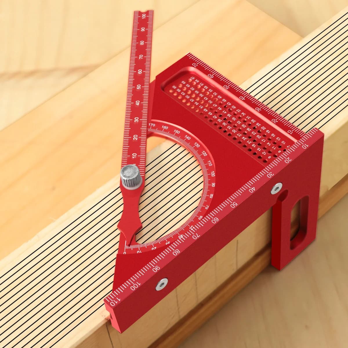 3D調整可能アルミ製木工用プロトラクター