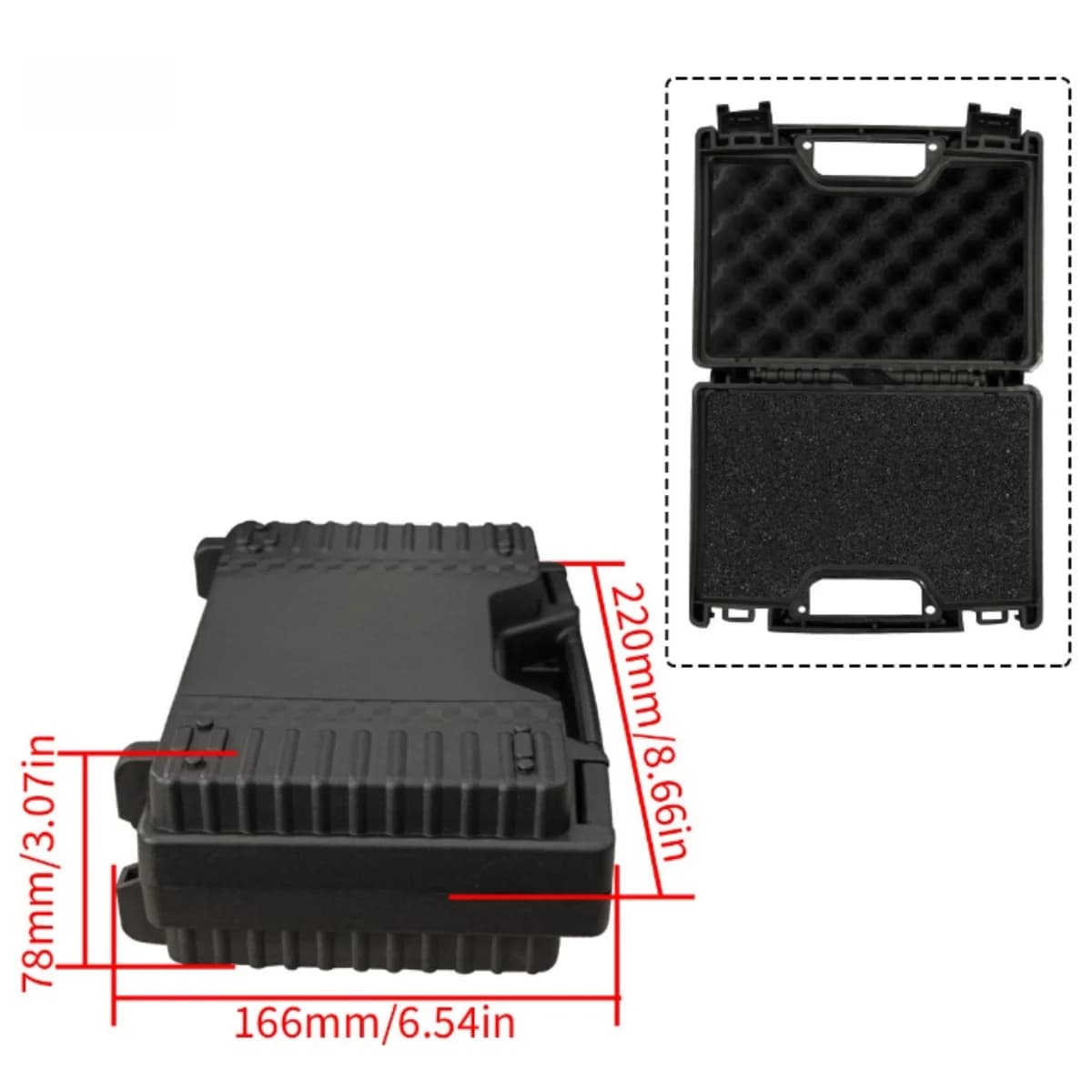 スポンジ付き ポータブル プラスチック製カー修理ツールボックス