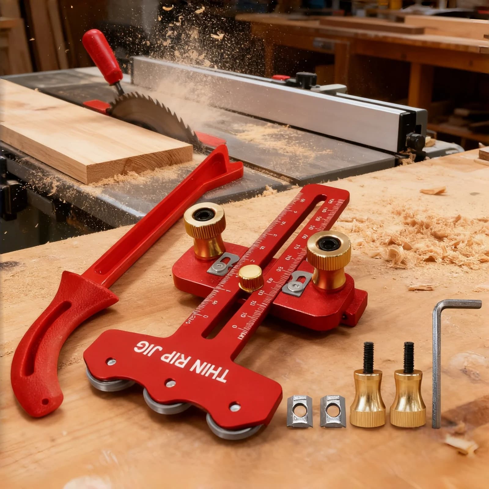 テーブルソー用 シンリップ治具 プッシュスティックキット付き